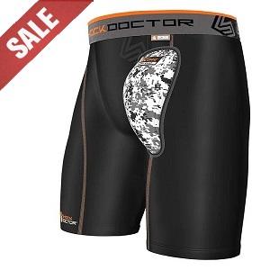 Shock Doctor - Compression Short with AirCore Soft Groin Guard Cup / Black / Large