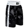 FIGHT-FIT - Shorts de Boxeo Largo / Negro-Blanco / Small