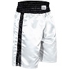 FIGHT-FIT - Pantaloncini da Boxe Lunghi / Bianco-Nero / Large