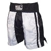 FIGHT-FIT - Pantaloncini da Boxe / Nero-Bianco-