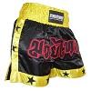 FIGHTERS - Shorts de Muay Thai / Noir-Jaune