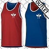 FIGHTERS - Boxing Shirt / Reversable / Rot + Blau / Large