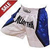 FIGHTERS - Pantaloncini Muay Thai / Bianco-Blu