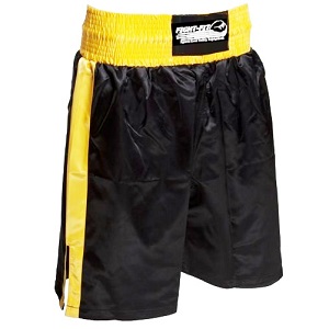 FIGHT-FIT - Short de Boxe / Noir-Jaune / XS