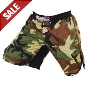 FIGHT-FIT - Pantalones cortos de MMA / Warrior / Camouflaje / Small