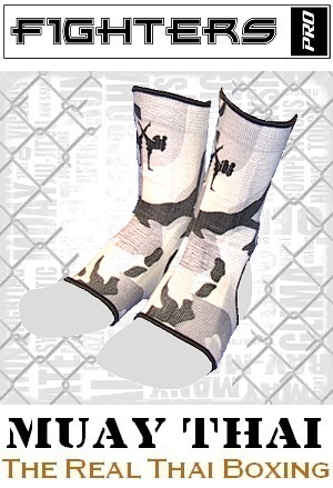 FIGHTERS - Knöchelschoner / Ankle Guard / Camo-Grau / Medium