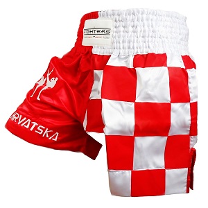 FIGHTERS - Muay Thai Shorts / Kroatien-Hrvatska / Zastava / XL