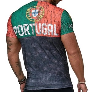 FIGHTERS - T-Shirt / Portugal  / Rouge-Vert-Noir / Medium