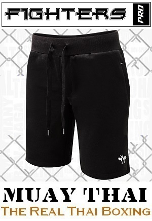 FIGHT-FIT - Pantalones Cortos de Fitness / Giant / Negro / Small