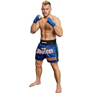 FIGHT-FIT - Muay Thai Shorts / Kickboxing / Blau / Large
