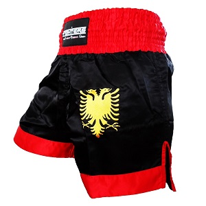 FIGHTERS - Pantaloncini Muay Thai / Albania / Nero / Small