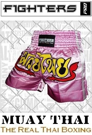 FIGHTERS - Pantaloncini Muay Thai / Rosa / XS