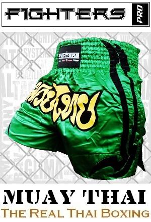 FIGHTERS - Pantalones Muay Thai / Verde / Medium