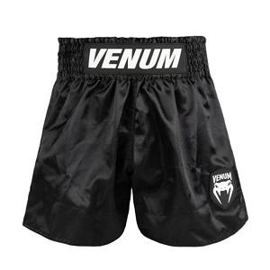 Venum - Muay Thai Shorts / Classic Evo / Schwarz-Weiss / Large