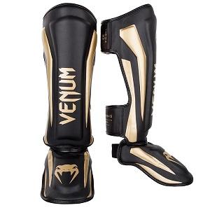 Venum - Shin Instep Protection / Elite / Black-Gold / Large