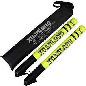 XUALONG - Fighting Combat Stiking Sticks / Black-Yellow / Pair