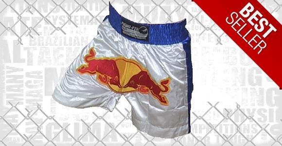 FIGHTERS - Muay Thai Shorts / Red Bull / Weiss-Blau